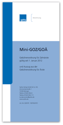 Mini-GOZ / GOÄ 1007024701
