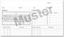 Krankenblatt F für für DIN-A5-Karteikarte 1007024162 Krankenblatt F für für DIN-A5-Karteikarte 1007024162