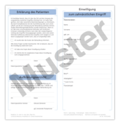 Einwilligung zum zahnärztlichen Eingriff 1007024402 Einwilligung zum zahnärztlichen Eingriff 1007024402