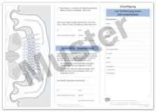 Einwilligung zur Entfernung eines Implantats 1007024413 Einwilligung zur Entfernung eines Implantats 1007024413