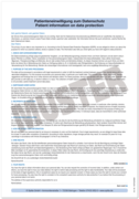 Patienteninformation zum Datenschutz – englisch 1007024859 Patienteninformation zum Datenschutz – englisch 1007024859