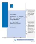 Mini-Finder Abrechnung von Keramik- & CAD / CAM-Leistungen in der Zahntechnik 1007024787 Mini-Finder Abrechnung von Keramik- & CAD / CAM-Leistungen in der Zahntechnik 1007024787