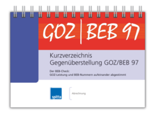 Kurzverzeichnis Gegenüberstellung GOZ / beb 97 1007024729