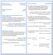 Einwilligungserklärung "Füllungen" - deutsch-arabisch 1007024416