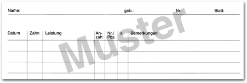 Krankenblatt U für DIN-A5-Karteikarte 1007024159