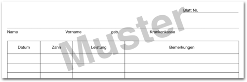 Krankenblatt N für DIN A4-Karteikarte 1007024167