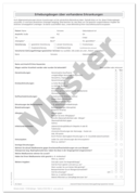 Anmeldeformular - Anamnese (DIN A4 - vorhandene Erkrankungen) 1007024504