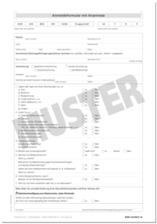 Anmeldeformular Zahnarztpraxis (DIN A4 - zum Ankreuzen) 1007024506