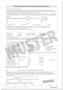 Anmeldeformular - Anamnese (DIN A4 - mit Recall-Einverständnis) 1007024507