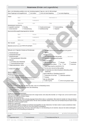 Anmeldeformular - Anamnese (für Kinder und Jugendliche) 1007024509
