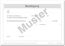 Bestätigung einer Behandlung 1007024806