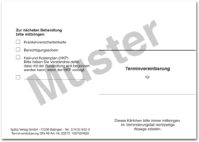 Klappkarte Terminvereinbarung 1007024822
