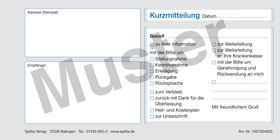 Kurzmitteilung, 1-fach 1007024830