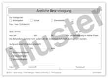 Ärztliche Bescheinigung 1007024850
