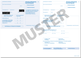 Arbeitsunfähigkeitsbescheinigung für Privatpatienten 1007024858