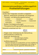 Dokumentationsaufkleber Aufklärungspflicht Prothetik / Füllungen 1007034129