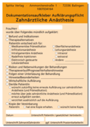 Dokumentationsaufkleber Aufklärungspflicht Zahnärztliche Anästhesie 1007034164