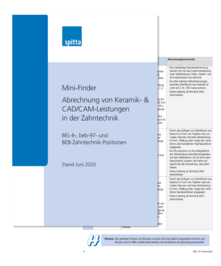 Mini-Finder Abrechnung von Keramik- & CAD / CAM-Leistungen in der Zahntechnik 1007024787