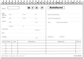 Notfallkartei selbstdurchschreibend, 2-fach (DIN A5) 1007014157