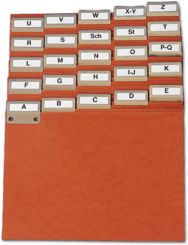 Leitregister A - Z für DIN-A5-Karteikarten 1007014301