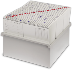 Karteikasten für DIN A4 Karteikarte inkl. 2 Stützplatten 1007014303