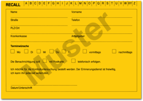 Recall-Karteikarte (DIN A6) 1007024903