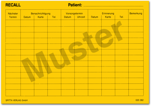 Recall-Karteikarte (DIN A6) 1007024903