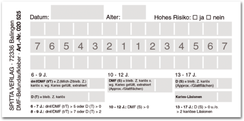 DMF-Befundaufkleber 1007034141
