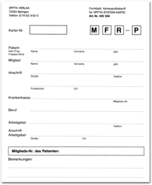 Anschriftenblatt für DIN A5-Karteikarte (selbstklebend) 1007034200