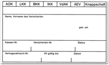 Adressaufkleber Krankenversichertenkarte 1007034252