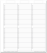 Einlageblatt Patienten-Terminbuch mit Uhrzeit (3-spaltig) 1007054110