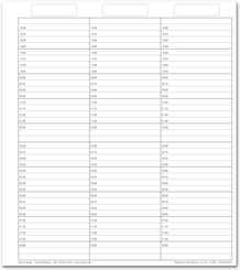 Einlageblatt Patienten-Terminbuch mit Uhrzeit (3-spaltig) 1007054110
