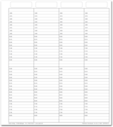 Einlageblatt Patienten-Terminbuch mit Uhrzeit (4-spaltig) 1007054111