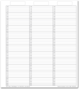 Einlageblatt Patienten-Terminbuch mit Uhrzeit durchgehend (3-spaltig) 1007054113