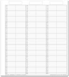 Einlageblatt Patienten-Terminbuch mit Uhrzeit durchgehend (6-spaltig) 1007054114