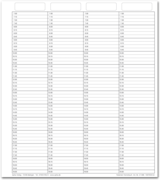 Einlageblatt Patienten-Terminbuch mit Uhrzeit durchgehend (4-spaltig, verstärkt) 1007054122