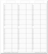 Einlageblatt Patienten-Terminbuch mit Uhrzeit (6-spaltig, verstärkt) 1007054125