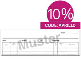 Krankenblatt B1 für DIN A5-Karteikarte 1007024160