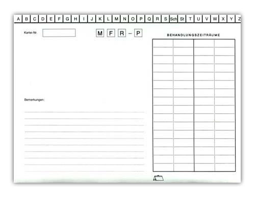 Spitta System Karteikarte mit freiem Anschriftenfeld - für Ärzte (DIN A5) 1007504110